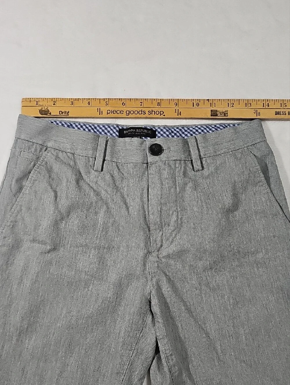 Banana Republic Gray Pants with Navy & White Check Length‎ See Pics Mesaurments